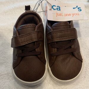 Carter's Brown Baby Boys’ Sneakers with Velcro Strap.
